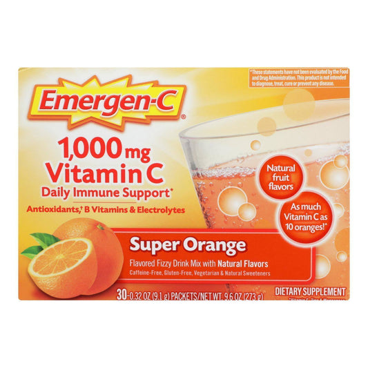 Alacer - Emergen-C 1000 mg Vitamin C - Super Orange - 30 Packet